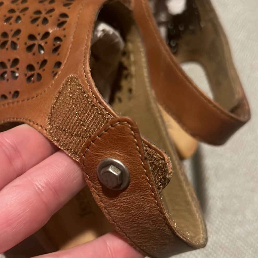 Josef Seibel wedge peep toe 40 brown - Picture 6 of 11